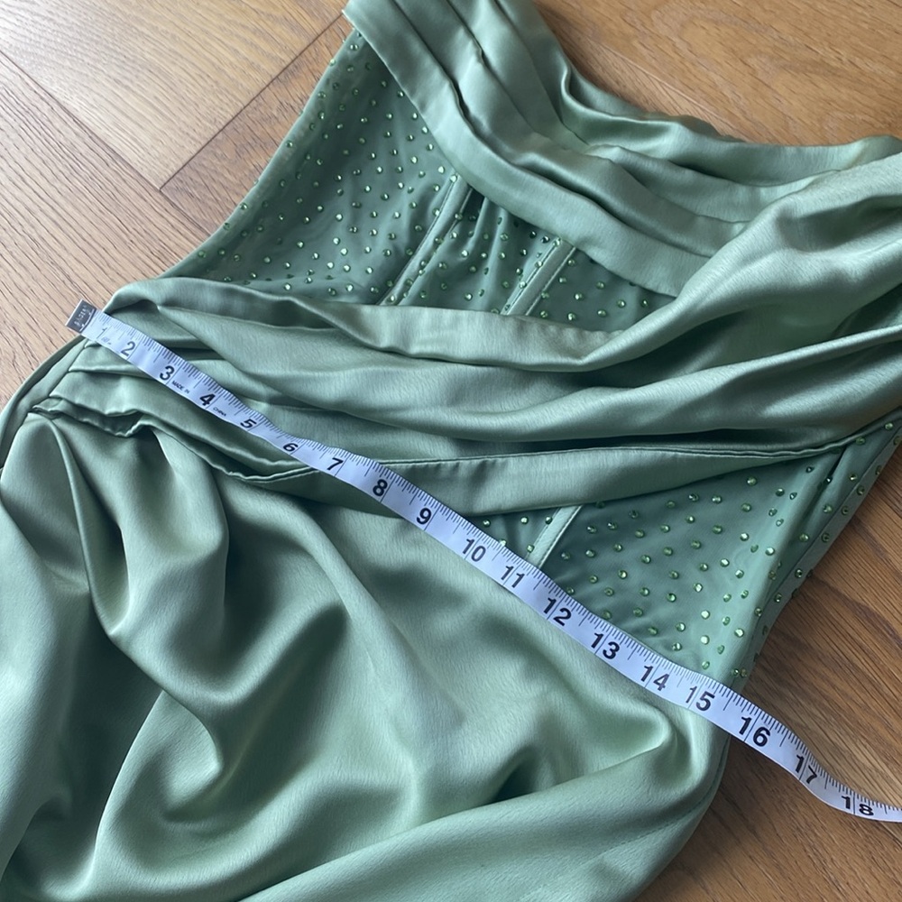 REVOLVE Sage Green Strapless Wedding Dress - Picture 6 of 6
